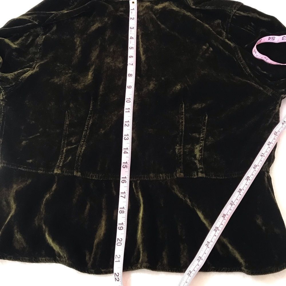 Cut Loose Velvet Blazer in Deep Olive - Picture 10 of 11